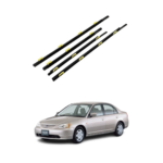 Door Outer Strips / Door Weather Strips – Honda Civic 2001–2005 | Genuine / Kabli Used | Black / Chrome